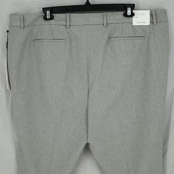 Calvin Klein Dress Pants Plus Size 22W Gray Slim Fit Crop Ankle Career New - Picture 10 of 16